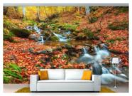 Papel De Parede Cachoeira Natureza Outono 3D 6M² Nch186