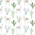 Papel De Parede Cactos E Lhama Para Quarto Infantil 57X270Cm - Quartinhos