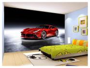 Papel De Parede Carro Ferrari Vermelha Garage 3,5M Car150 - Você Decora