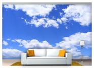 Papel De Parede Céu Azul Nuvens Brancas 3D Nsk65