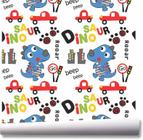 Papel De Parede Cidade Infantil Dinossauro Kit 02 Rolos A61