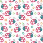 Papel de Parede de Menina Joaninha - Adesivo 2,70x0,57m