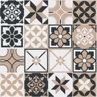 Papel De Parede Decorativo Azulejo Clássico Cinza Bege 1,5m - DEKAL DECOR