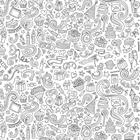 Papel de Parede Desenho para Colorir Space 2,70x0,57m