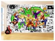 Papel De Parede Dragon Ball Goku Vegeta Anime 3,5M Dbz211