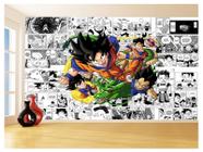 Papel De Parede Dragon Ball Goku Vegeta Anime 3,5M Dbz680