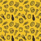 Papel de Parede Elementos Bebida Fundo Amarelo Beer