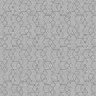 Papel de Parede Essencial - Ess1035 Geometrico Cinza/Prata - Rolo Fechado de 53cm x 10Mts