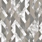 Papel de Parede Essencial - Ess1048 Geometrico Cinza/Branco - Rolo Fechado de 53cm x 10Mts