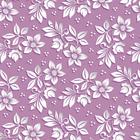 Papel de Parede Floral Branco Fundo Lilas