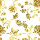 Papel de Parede Floral Dourado