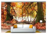 Papel De Parede Floresta Natureza Árvores 3D 3M² Xna184