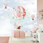 Papel de Parede Foto Mural Infantil Safari Elefante Baby Cute para Sala Quarto Autocolante 150x250cm