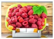Papel De Parede Frutas Framboesas Vermelhas 3D Al92
