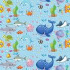 Papel De Parede Fundo Do Mar Infantil 57X270Cm