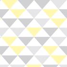 Papel de Parede Geométrico Cinza e Amarelo