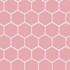 Papel de Parede Geométrico Hexágono Rosa