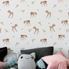 Papel De Parede Infantil Aquarela Branca Animal Bebê 3M - Colaí Adesivos