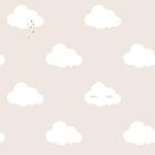 Papel de parede Infantil Nuvens rosa off Branco Fofura Baby FF4015