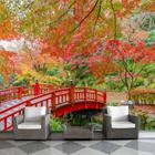 Papel de Parede Japonês Jardim Sakura Ponte Sala Painel - 425pcp