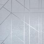 Papel de Parede Kantai Coleção White Swan Linhas Geométricas Cinza com Fio Prata