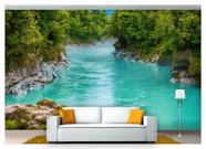 Papel De Parede Lago Azul Rio Canyon Água 3D Nlk142