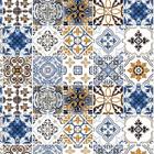 Papel De Parede Lavável Azulejo Hidráulico Mosáico 18M