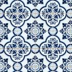 Papel de Parede Lavável Azulejo Português Azulado 3m