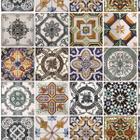 Papel de Parede Lavável Azulejo Português Marrom 3m