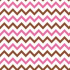 Papel De Parede Lavável Chevron Marrons E Rosas 6m