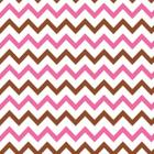 Papel De Parede Lavável Chevron Marrons E Rosas 9M