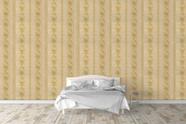 Papel de Parede Lavável - Rolo com 10m x 53cm - Marfim com Arabescos em Dourado - LMS-PPH-120202 - Lenharo