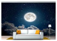 Papel De Parede Lua Noite Nuvens Estrelas 3D 7,50m² Lua32
