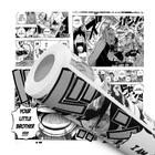 Papel de Parede Mangá Anime Quadrinho Preto e Branco Teen Juvenil Adesivo Moderno Quarto Sala de Estar