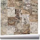 Papel De Parede Mapa Mundi Antigo Vintage Retro Sepia A288