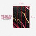 Papel De Parede Painel 3D Mármore Preto Dourado Rosa 2M