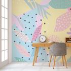 Papel de Parede Painel Floral Tons Pastéis 6 rolos - 9m²