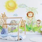 Papel de Parede Painel Infantil Animais Safari 6 rolos 9m²