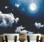 Papel De Parede Paisagem Noturna Noite Céu Lua Nuvens Gg799