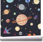 Papel De Parede Planetas Infantil Foguete Kit 02 Rolos A142