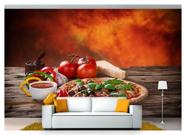 Papel De Parede Rodízio Pizza Gourmet 3D Al147