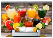 Papel De Parede Suco Frutas Smoothies Polpa 3D Al175