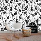 Papel de Parede Teen Música em Branco e Preto - Inove Papéis de Parede