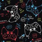 Papel De Parede Temático Gamer Com Controles - 1,50x0,50m - DEKAL DECOR