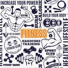 Papel de Parede Temático Para Academia Vida Fitness 1,5m - DEKAL DECOR