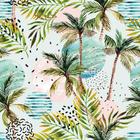 Papel De Parede Tropical Coqueiros E Folhagens - 3,0x0,5m - DEKAL DECOR