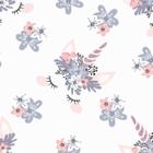 Papel de Parede Unicórnio Glamour e Flores 57x270cm - Quartinhos