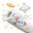 Papel de Parede Vinílico Autoadesivo Lavável Astronauta Desenho Decoração Quarto Infantil Menino - DELIQUADROS