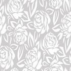 Papel de Parede Vinílico Autoadesivo Lavável Floral Rosa Branco e Cinza Decoração Moderna Quarto - Sala de Estar - Escritório - DELIQUADROS