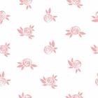 Papel de Parede Vinílico Autoadesivo Lavável Floral Rosas Fundo Branco Fofo Delicado Menina Quarto Infantil Maternidade Bebê